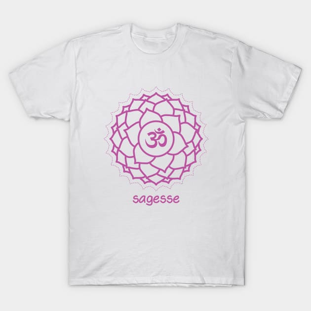 Chakra Couronne - Sagesse T-Shirt by BlueZenStudio